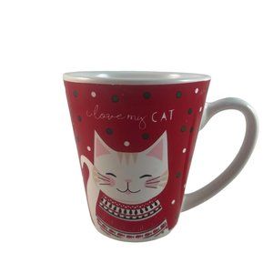 I Love My Cat Red Coffee Mug By Chasing Lola